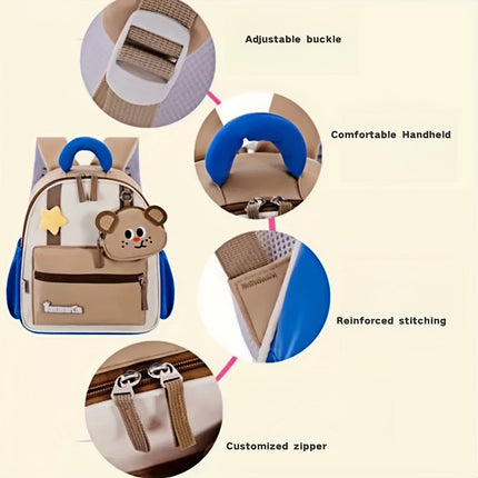 Original Cartoon Backpack for Kids - Lightweight Adjustable Straps, Durable Polyester Lining