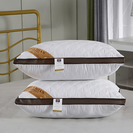 1-Core Hotel Set - Modern Bed Pillows Suitable for Adults & Students, Machine-Washable Soft Non-Deforming Comforter-Filler, - Home & Dorm Use, Fiber Bedding (No)