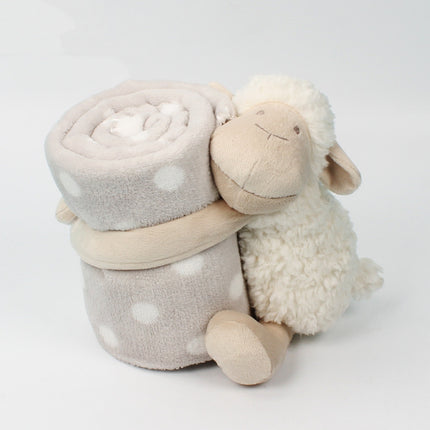 Doll Children's Birthday Gift White Lamb Holding Blanket Baby Toy