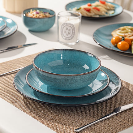 4/16pcs Kiln-Change Ceramic Tableware Set Vintage High-End Light Luxury