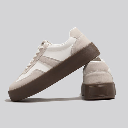 Men's Retro Thick-soled Casual Brown Niche Sneakers