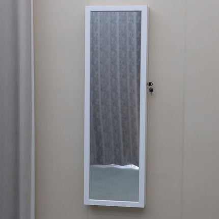 47.2"" Wall Mounted Organizer With Lockable Full-Length Mirror Perfect for Bedroom
