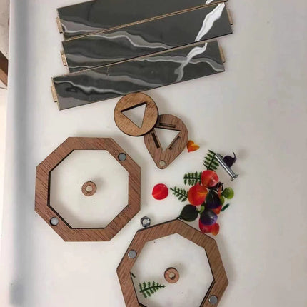 Wooden DIY Rotating Kaleidoscope Kit Outdoor Kids Toys