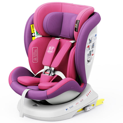 Car Seat TWT Plus Isize Buf Boof Unicornpink with Isofix Rotating 360 Degrees Top Tether