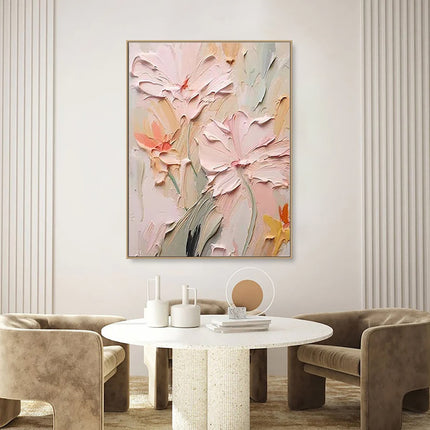 Handmade Oil Painting Canvas Wall Art Decoration 3D Texture Thick Oil Flowers Modern Abstract For Home Room Decor