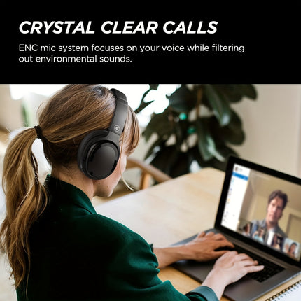 Wireless Headphones - Advanced Hybrid Active Noise Cancelling, Deep Immersive Bass,