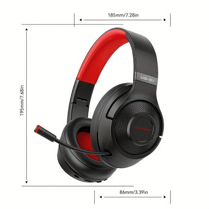 Wireless Gaming Headset with Noise-Canceling Mic,