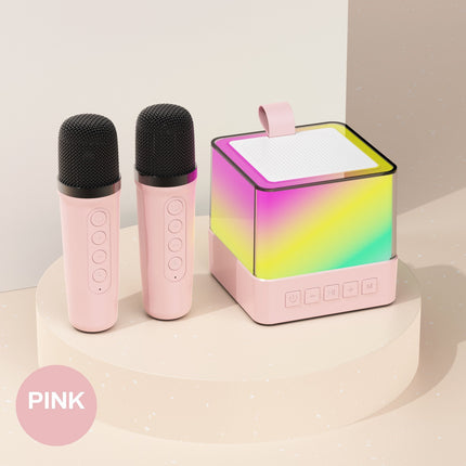 Wireless Bluetooth Speaker Family KTV Colorful Light Microphone