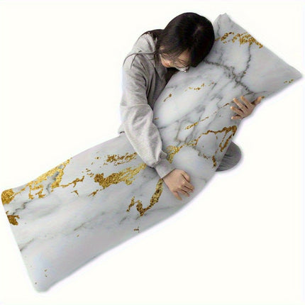 Body Pillow with Golden Accents - 50x150cm Breathable Comfort for Side/Back/Stomach Sleepers