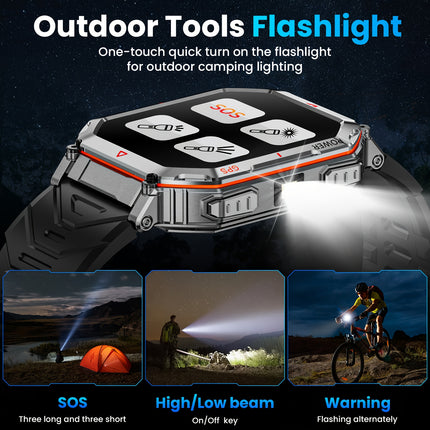 GPS Men'S Sports Smart Watch, 2.0-inch HD Smart Watch, With Wireless Call Function, Message Reminder,