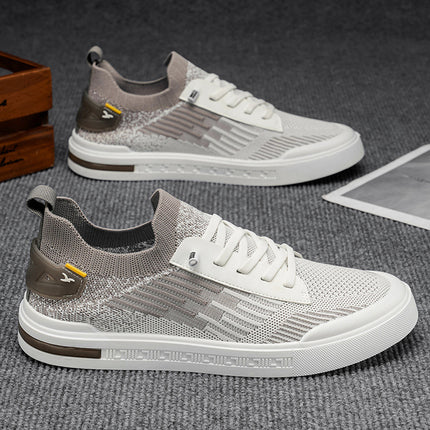 Men's Lightweight Slip-On Sneakers - Minimalist Low-Top -like Upper & Cushioned PVC Sole,