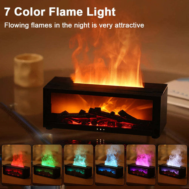 New Flame Aromatherapy Machine Colorful Essential Oil Diffuser Home Large Fog