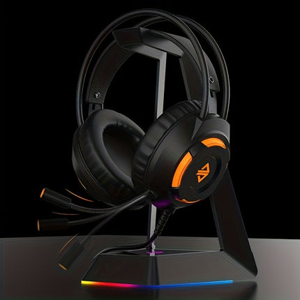 Surround Sound Wired Gaming Headset with 50mm Large Drivers, Noise-Isolating, USB/3.5mm, Pink/White