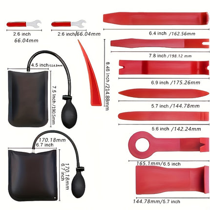 18pcs/29pcs Professional Car Tool Kit, Emergency Tool Set with Car Jack, Car Tool Bag