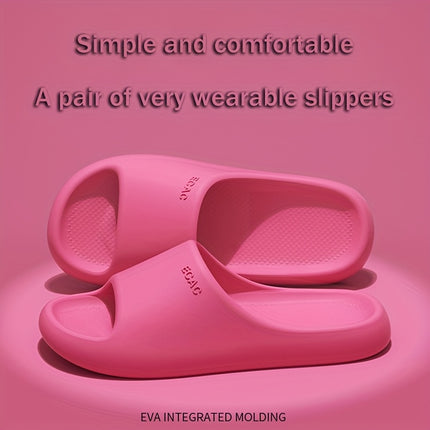 4 pcs set New EVA Solid Color Sandals, Men's Four-season Simple Home Soft Thick Anti-slip Bathroom Sandals