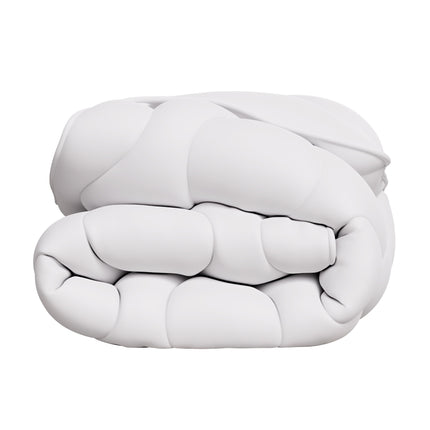 Cold Weather Warm Duvet – Cloud Pattern  White  700 g/m² High Density Hollow Fiber Filling Ideal for 1-2 People