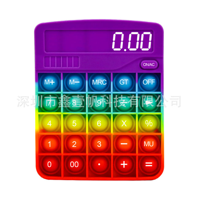 Rainbow Silicone Children's Educational Toys Decompression Calculator