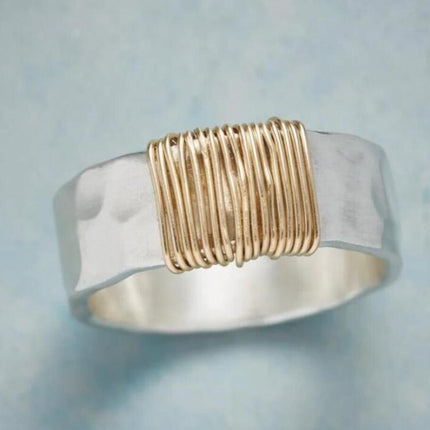 Geometric Simple Bracelet Wide Face Ring