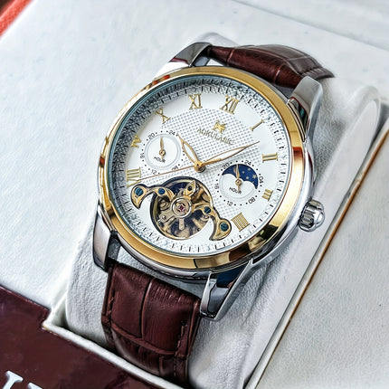 Tourbillon Luxury Automatic Mechanical Watch for Men - Fashionable and Versatile Casual Style