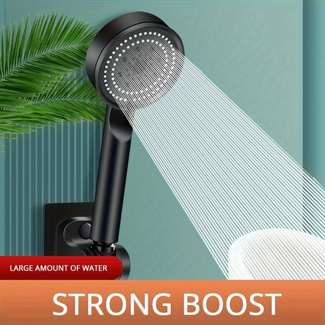1pc 5-Mode Multifunctional High-Pressure, Shower Head, Bathroom Accessories, Wall Mounted Shower Head, Single Head