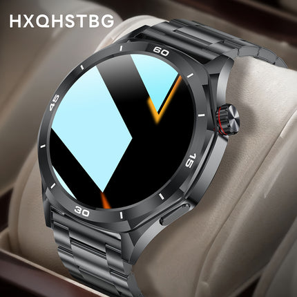 HD Touch Round Smart Watch | 123 Sports Mode, Wireless Call and Response, for IOS and Android, USB Charging,