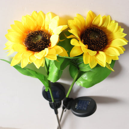 LED Solar Sunflower Floor Lamp Garden Decoration