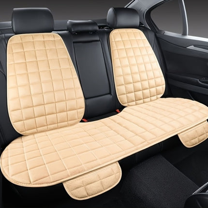 Car Seat Cushion with Crystal Plush Backrest, Suitable for All Seasons, Providing Warmth And Comfort