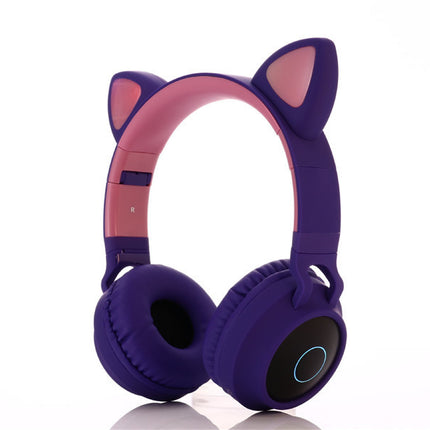 Cartoon Head-mounted Cat Ears Gaming Wireless Bluetooth Headset