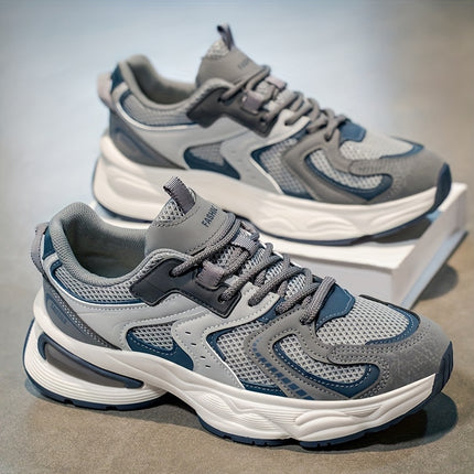 Men's Durable Lightweight Cushioned Support Road Running Shoes - Low-Top Breathable Sneakers