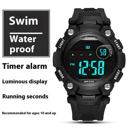 Waterproof Anti-fall Multifunctional Sports Student Electronic Watch
