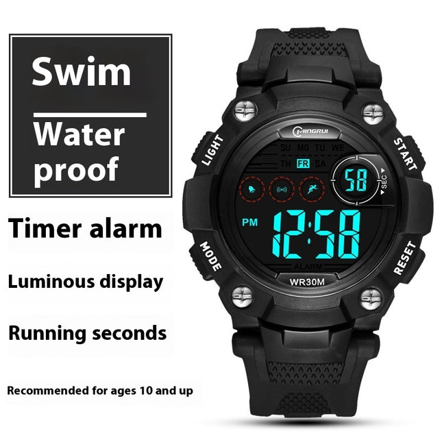 Waterproof Anti-fall Multifunctional Sports Student Electronic Watch