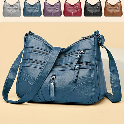 Crossbody Bag (Flower Pattern Random, Shoulder Strap Direction Random, Zipper