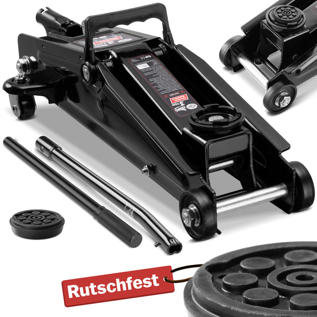 DEUBA® Hydraulic Car Jack 3 Tons Lifting Height 135-400Mm Including Rubber Pad Carrying