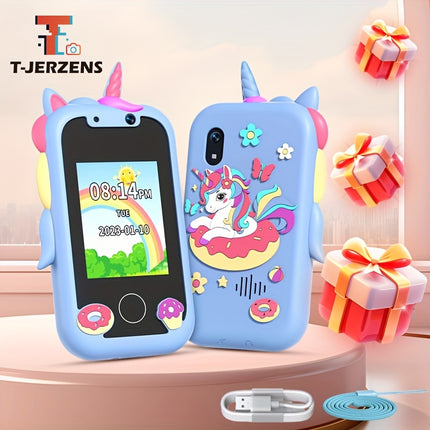 Youngsters's Smart Phone Toy, 2.4-inch Touch Screen Youngsters Learning Toy Mobile with Dual Cameras, Games and Other Functions, Youngsters Traveling, Preschool Learning Toys as Birthday Gifts for Girls and Boys Aged 3-10 Yea