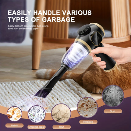 Handheld Vacuum Cleaner, USB Rechargeable, Wireless, with LED Display
