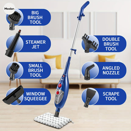 Floors 12 In 1 Steam Mop, Detachable Handheld Steamer Mop, Multipurpose Steam Cleaner
