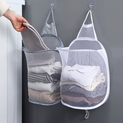 Foldable Laundry Baskets Sub-bathroom With Clothes Hanger Bags Home Wall-mounted