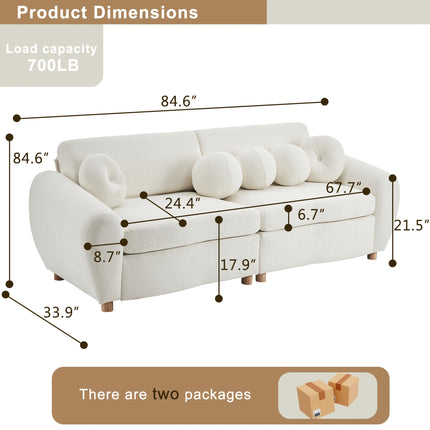Sofa, Combination Couple Seat Sofa For Bedroom, Home Office And Living Room, Upholstered Sofa