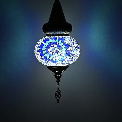 Turkish Moroccan Mosaic pendant ceiling lamp, lamp fixture with 6.1 meter or so rope and chain