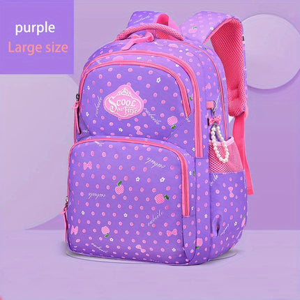 Teenage Girls' Backpacks, Sweet Princess-Style Double Shoulder Bags, Lightweight School Bags for Girls