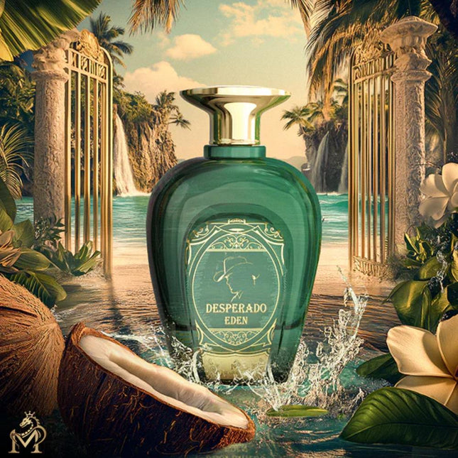 Mahajan Desperado Eden Eau de Parfum for Men 3.4 oz Tropical Woody Green Fragrance with Mint