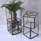 Round Hole Tin Black / 8x8x16cm