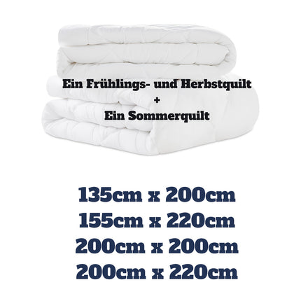 All-Season Heavyweight Bedspread - Detachable Thick Quilt with Soft Polyester Fill