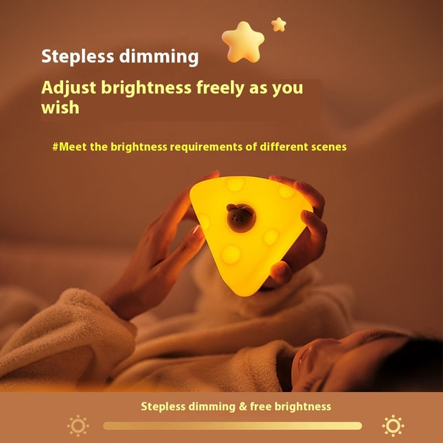 Bedroom Soft Light Sleeping Atmosphere USB Rechargeable Cheese Small Night Lamp