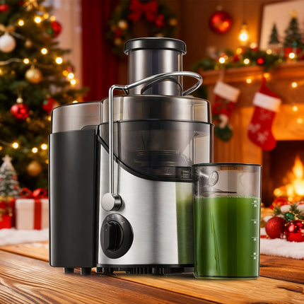 Juicer Vegetables And Fruit, Max 800W Juicer Machine Made of Stainless Steel with 3 Speed Levels