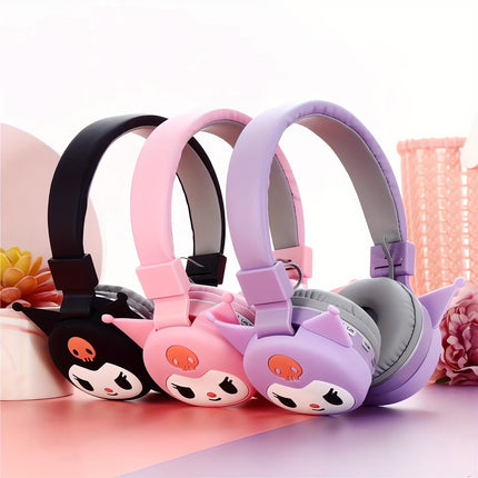 Hello Kitty Headphones Foldable Wireless Headset Kuromi Headphones Cute Earphones, Gaming Headset