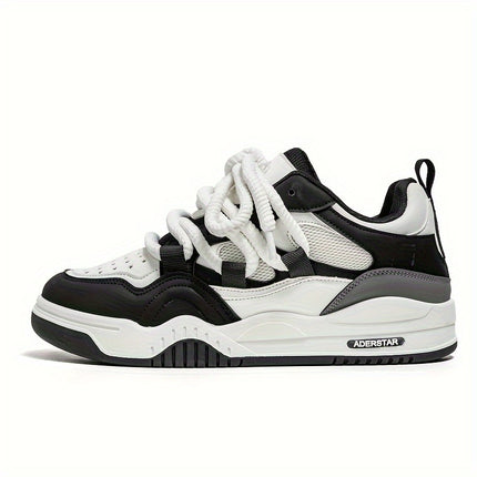 Men'S Fashionable Street Style Skates, Comfortable Non-Slip Laces, Casual Platform Shoes for