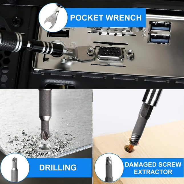 A Comprehensive 138-In-1 Repair Toolkit That Includes a Brush, a Precision Screwdriver Set