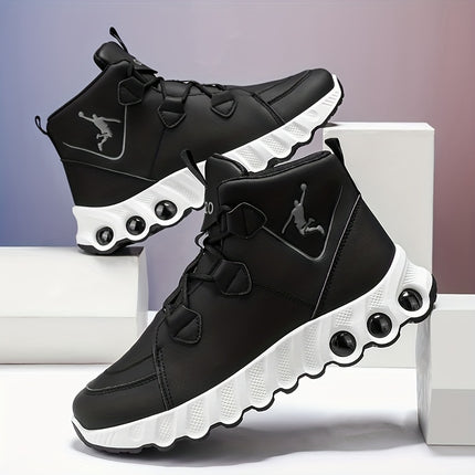 Sneakers, 1 Pair of Simple and Fashionable Mid-Top Basketball Shoes. Thickened Soft Shock Absorption,