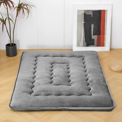 Japanese Tatami Mat Thin Mattress, 600Gsm Thickened Whole Polyester Fiber Filled Quilted Mattress Pad,